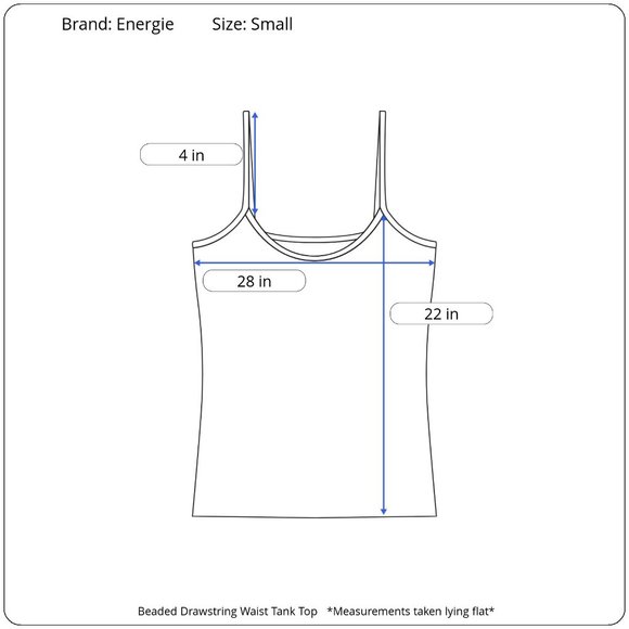 Energie Beaded Drawstring Waist Brown Tank Top Women's Small - Picture 12 of 12